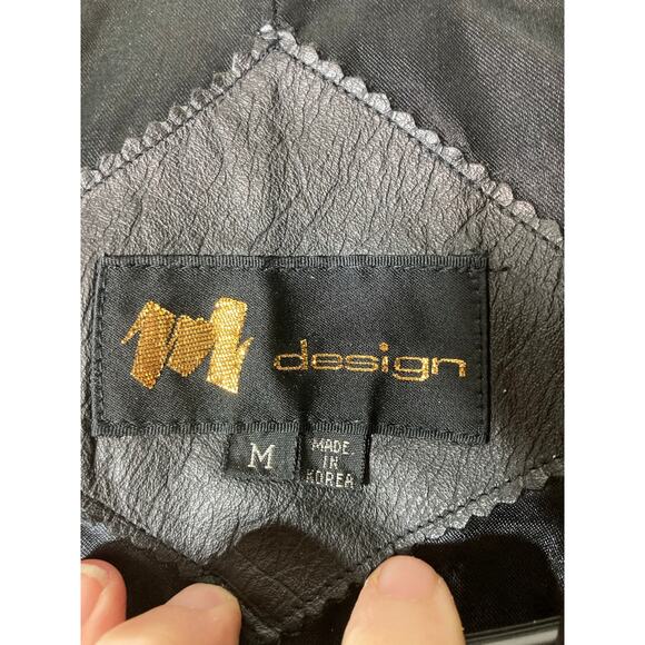 Vintage 80's Real 100%‎ Leather Midi Coal Size M Black - Picture 4 of 10